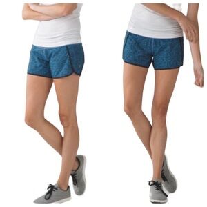 Lululemon Run Times Short *4-way Stretch Flashback Static Blue Size 6